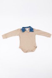 Sand Jersey and Denim Cotton Chambray Cotton Top