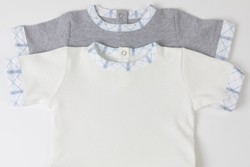 Ocean blue grey and cream twin pack
