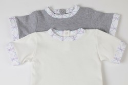 Heather pink grey and cream twin pack